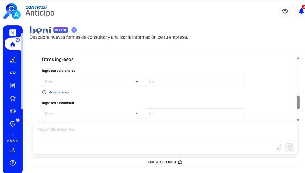 Consultar información con Beni en CONTPAQi Anticipa